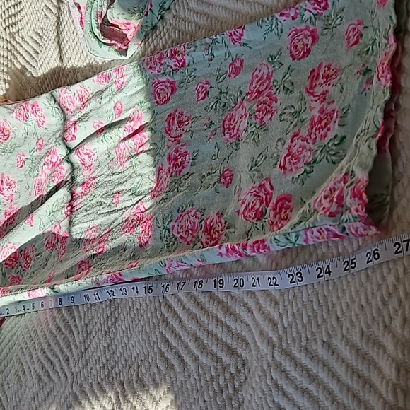 Lanz of Salzburg 1X flannel pajama set. Green pink + yellow EUC - Picture 9 of 14